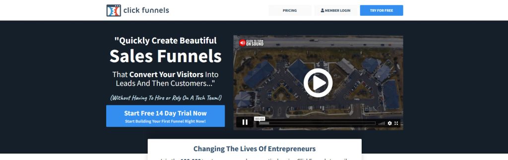 ClickFunnels Website Screenshot