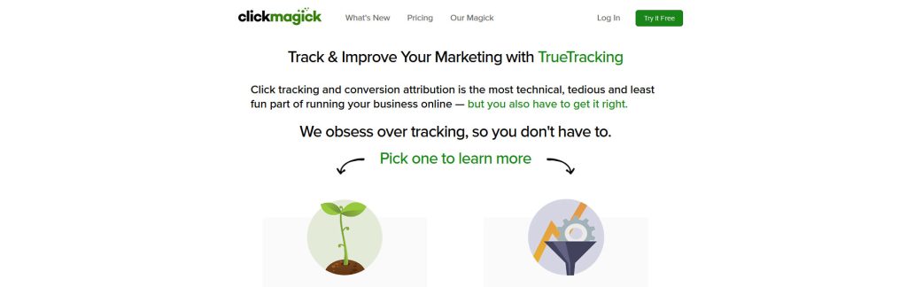 ClickMagick Website Screenshot