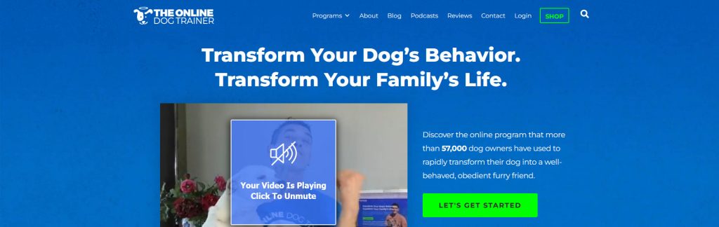 Doggy Dan Training Website Screenshot