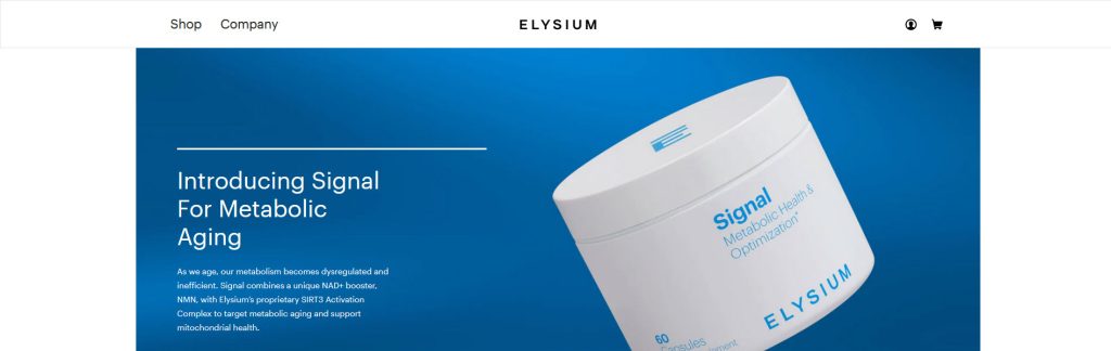 Elysium Health Website Screenshot