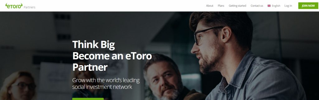 eToro Partners Website Screenshot