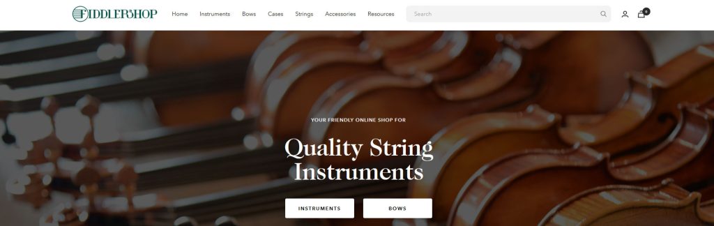 Fiddlershop Website Screenshot