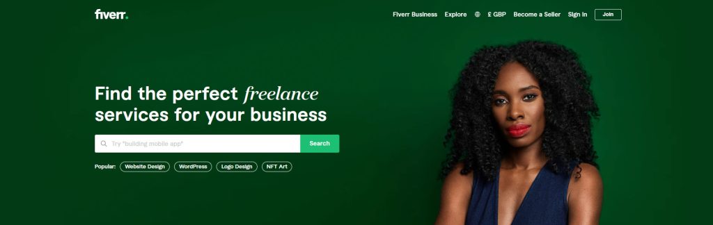 Fiverr Website Screenshot