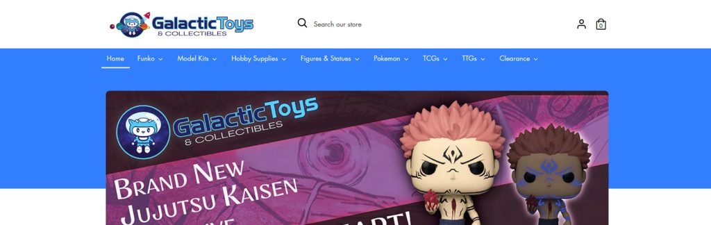 Galactic Toys Website Screenshot