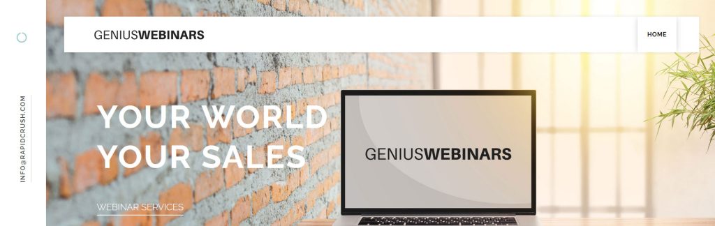 Genius Webinars Website Screenshot