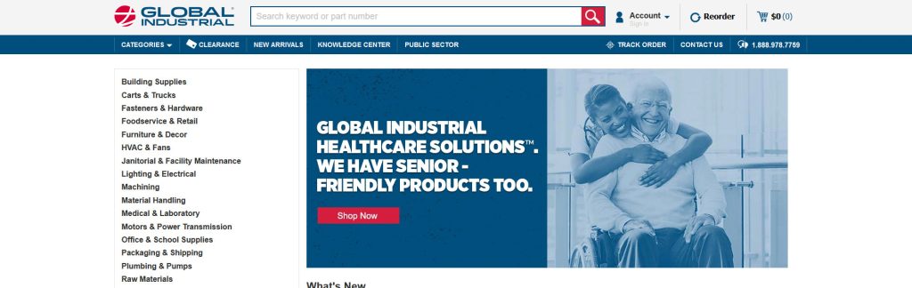 Global Industrial Website Screenshot