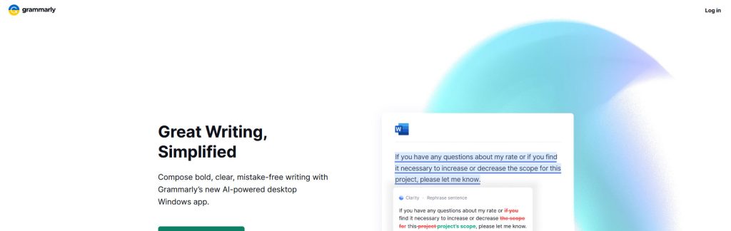 Grammarly Website Screenshot