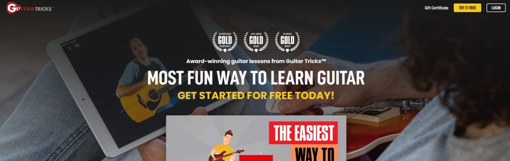Guitar Tricks Website Screenshot
