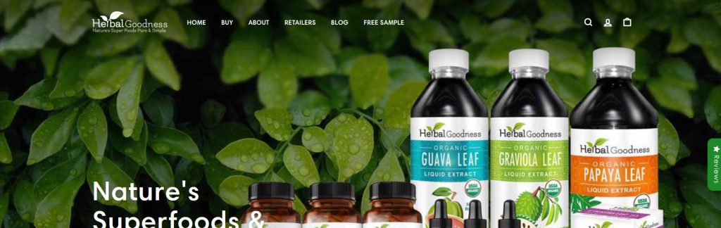 Herbal Goodness Website Screenshot