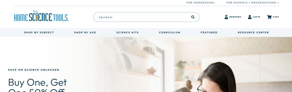 Home Science Tools Website Screenshot