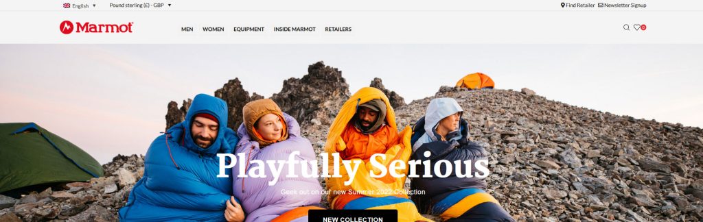 Marmot Website Screenshot