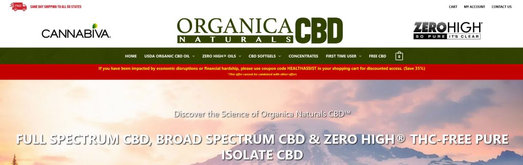 Organic Naturals Website Screenshot