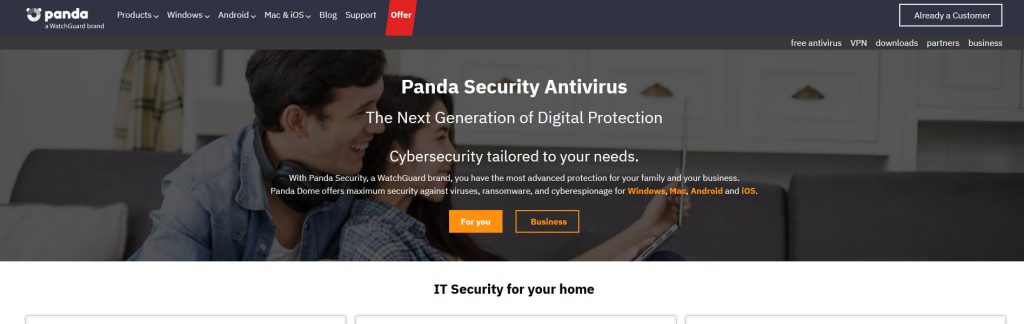 Panda Security Website Screenshot
