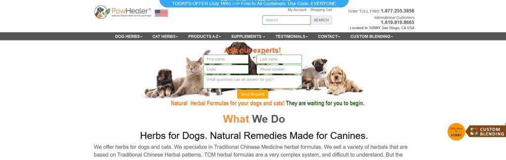 Paw Healer Website Screenshot