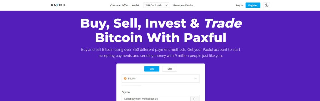 Paxful Website Screenshot