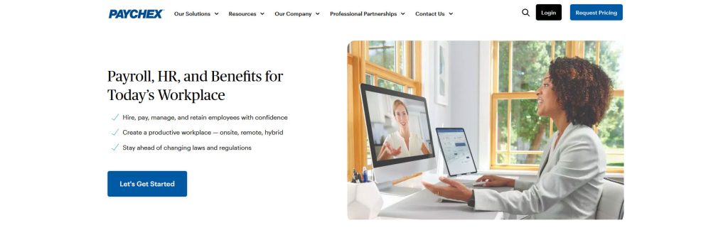 Paychex Website Screenshot