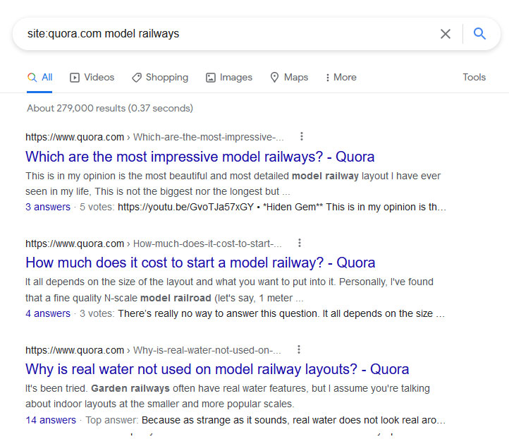 Quora Search Example