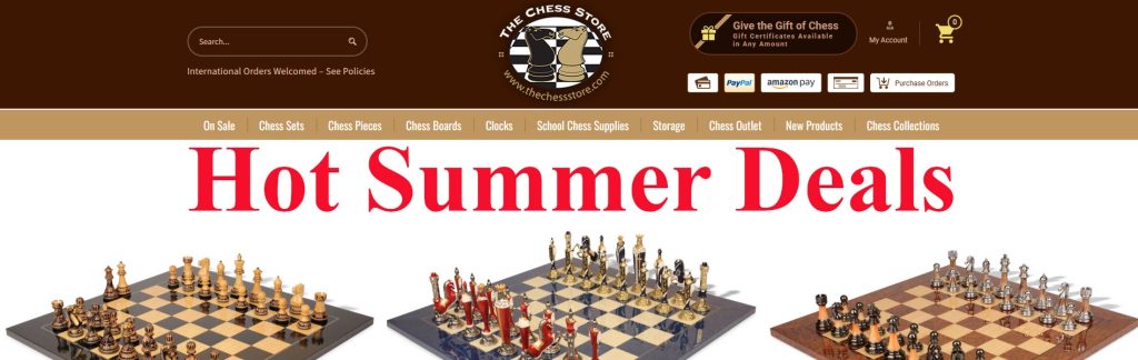 The Chess Store Website Screenshot