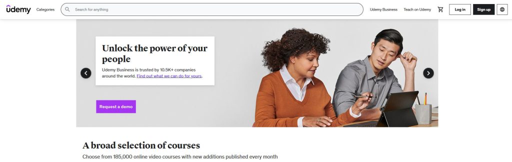 Udemy Website Screenshot
