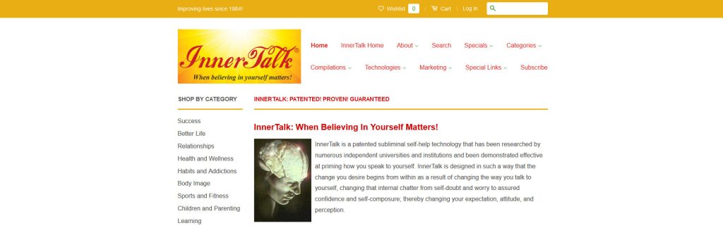 Inner Talk Store Website Screenshot