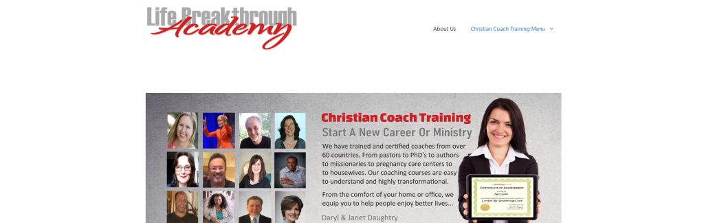 Life Breakthrough Coaching Website Screenshot