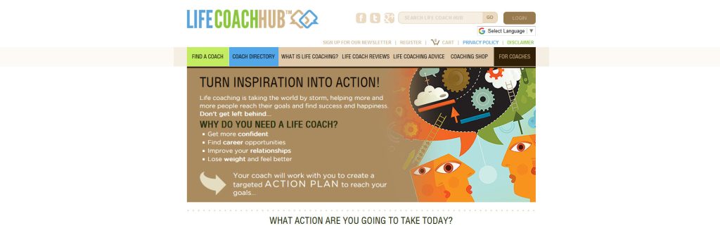 Life Coach Hub Website Screenshot