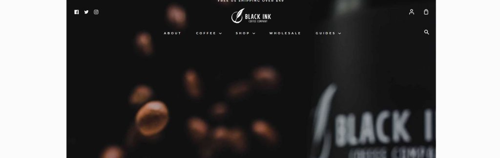 Black Ink Website Screenshot