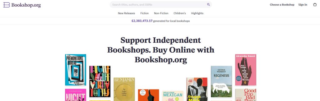 Bookshop Website Screenshot