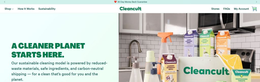 Clean Cult Website Screenshot