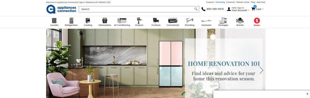 Appliances Connection Website Screenshot
