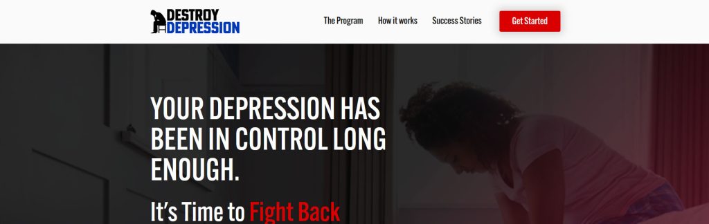Destroy Depression Website Screenshot