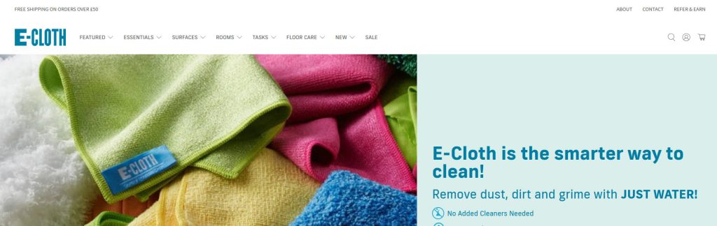 E-Cloth Website Screenshot