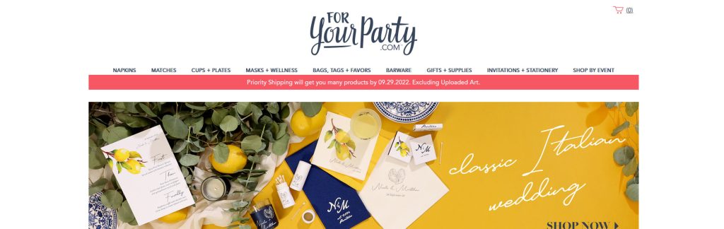 For Your Party Website Screenshot