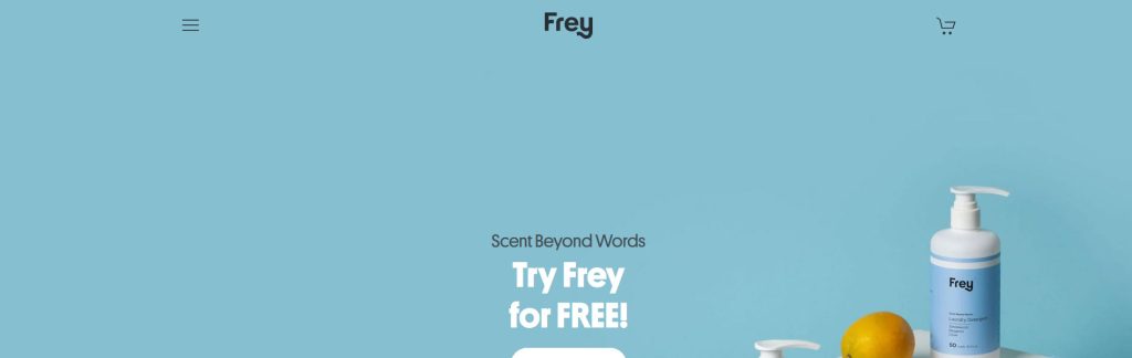 Frey Website Screenshot