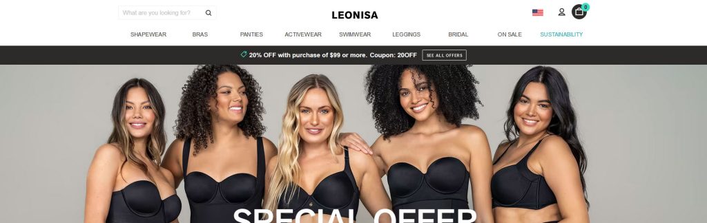 Leonisa Website Screenshot