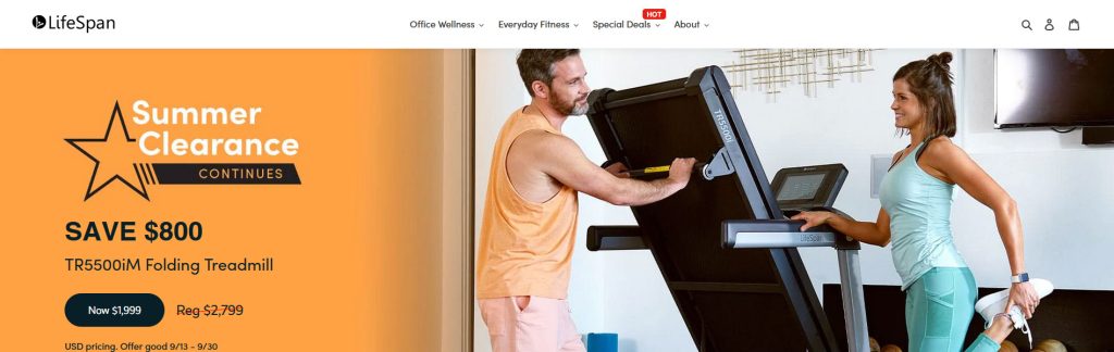 Lifespan Fitness Website Screenshot