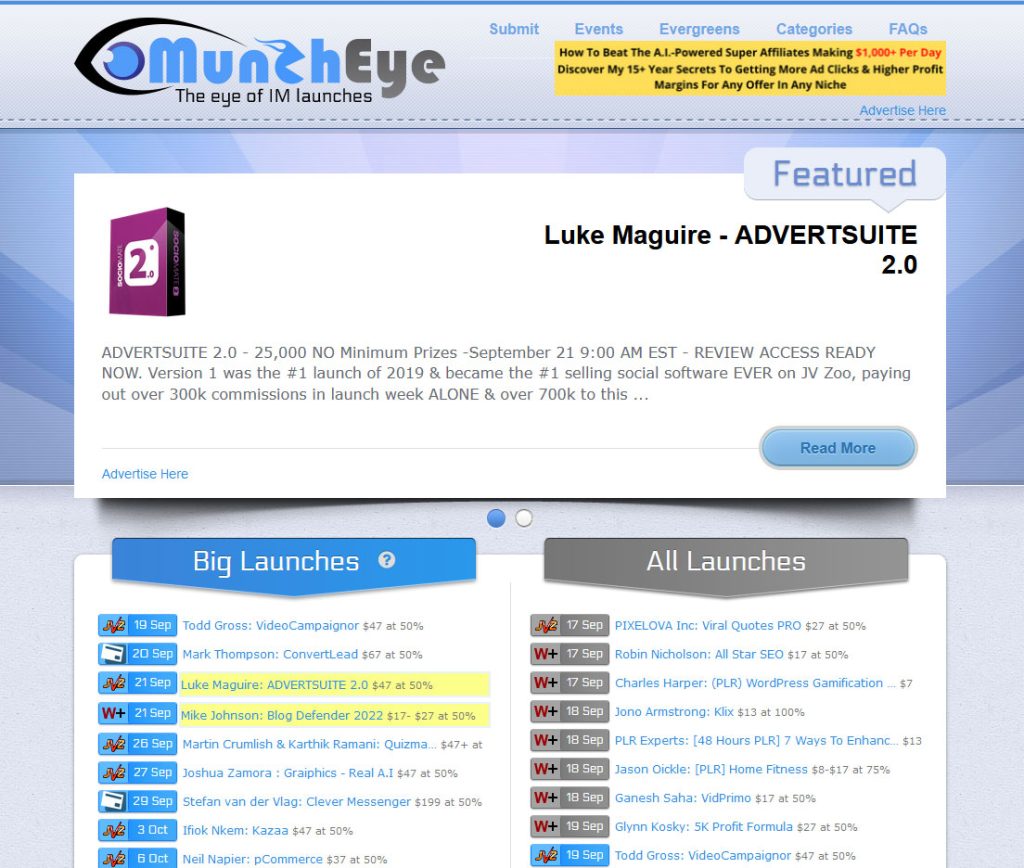 MunchEye Website Screenshot
