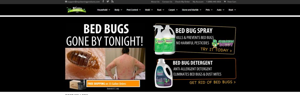 My Cleaning Products Website Screenshot
