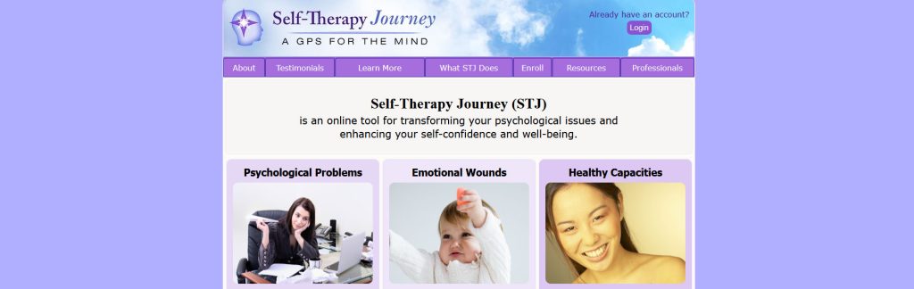 Self Therapy Journey Website Screenshot