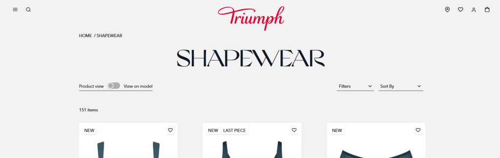 Triumph Website Screenshot