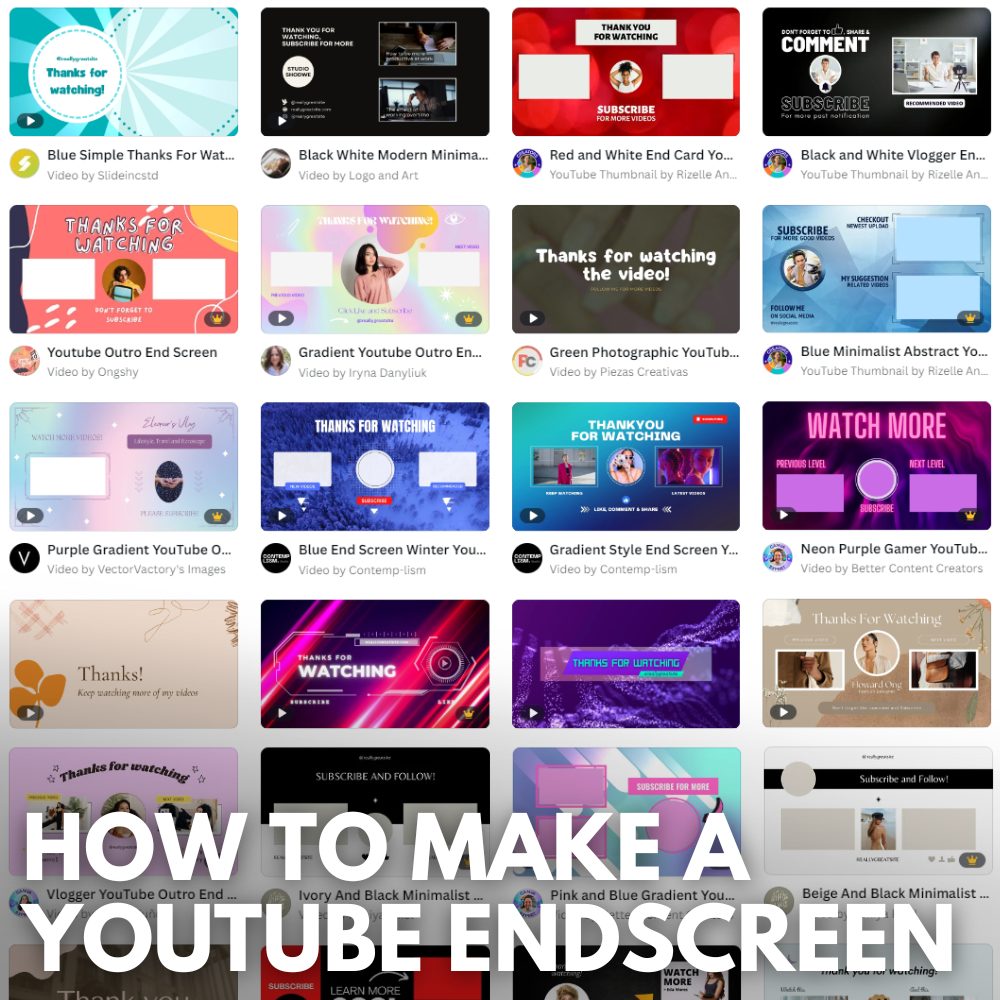 how to make a youtube end screen