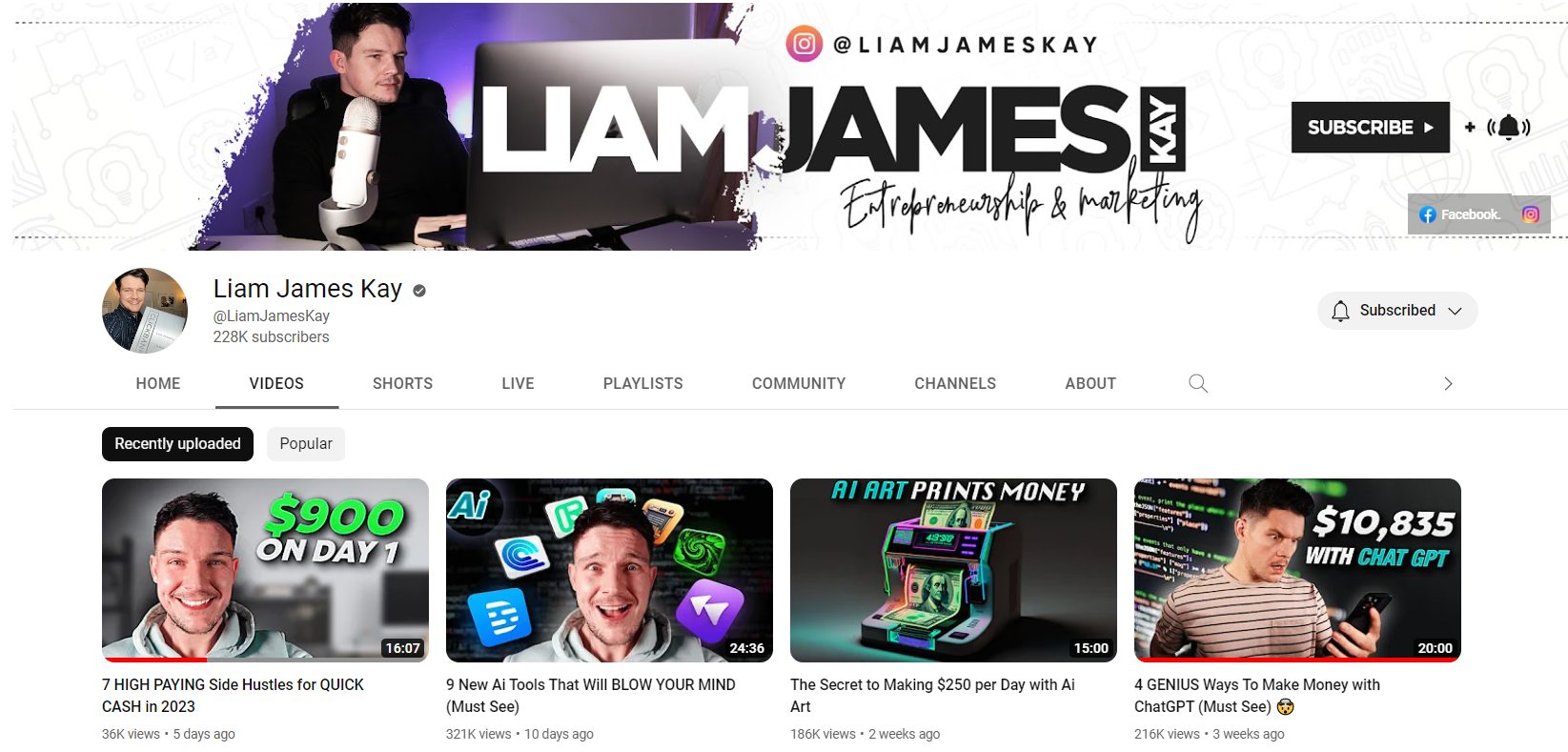 youtube banner ideas