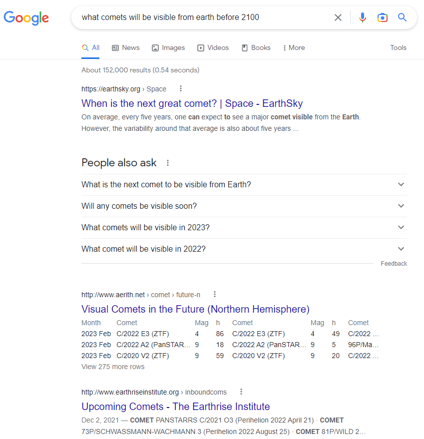 informational search intent examples