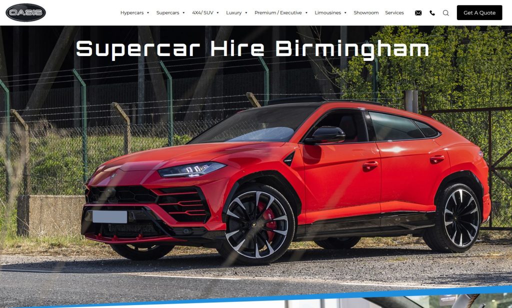 Supercar Website Example