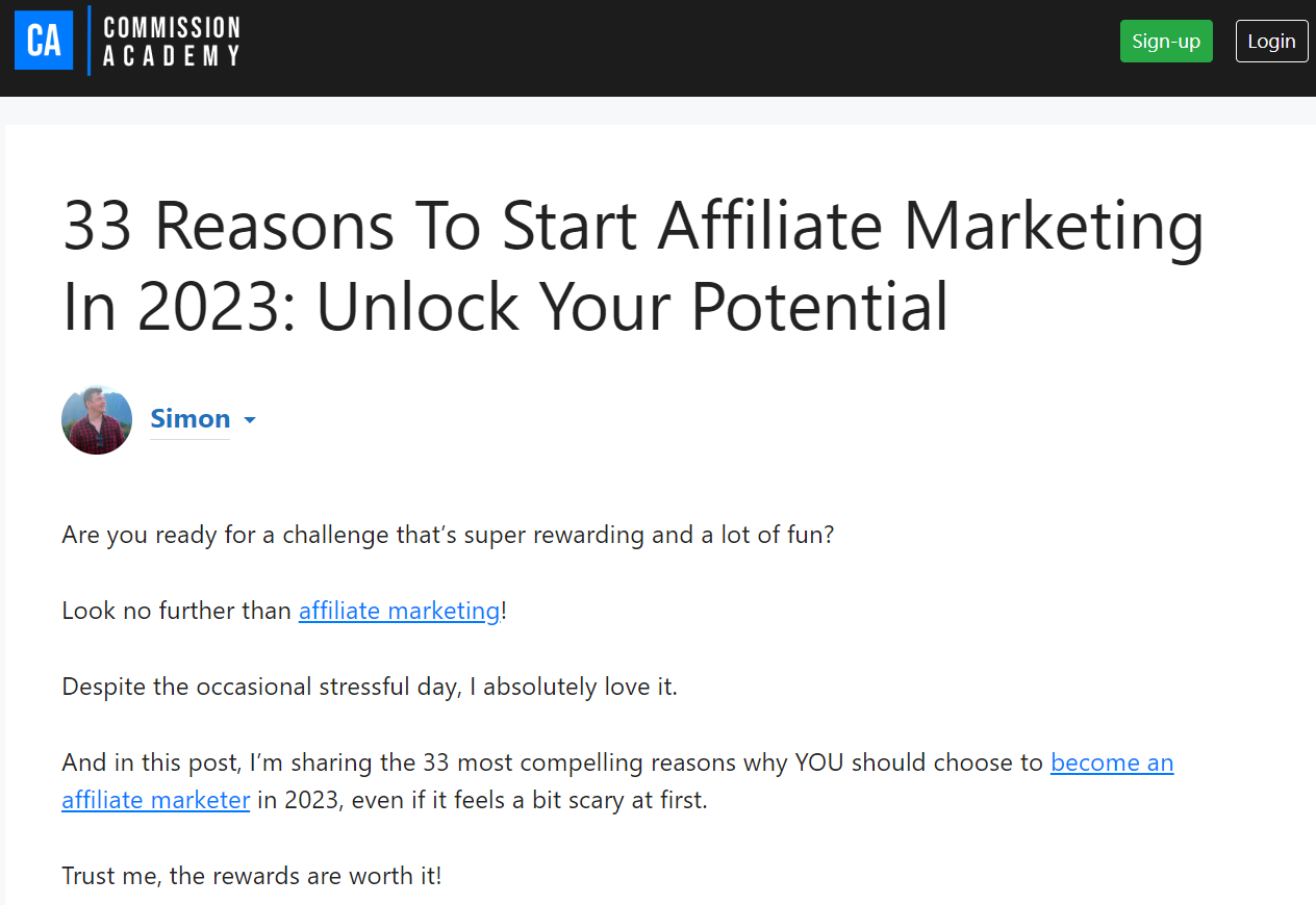 chatgpt affiliate marketing example