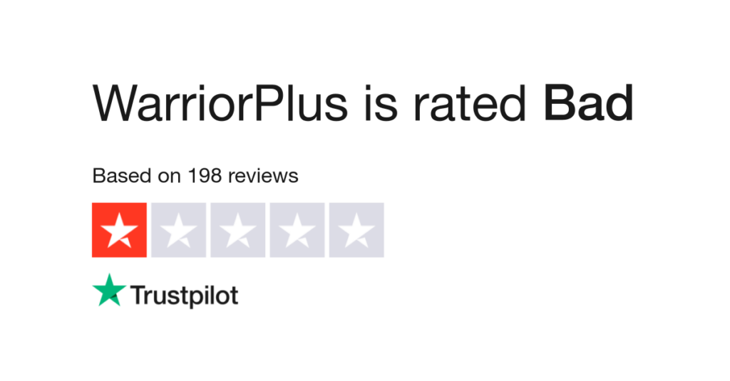 WarriorPlus TrustPilot Rating