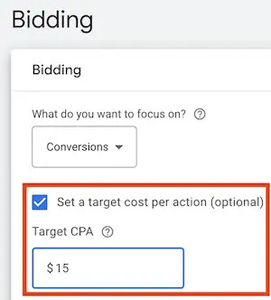 Target CPA Example